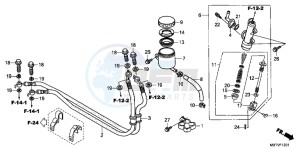 XL1000VAB drawing REAR BRAKE MASTER CYLINDER (XL1000VA)