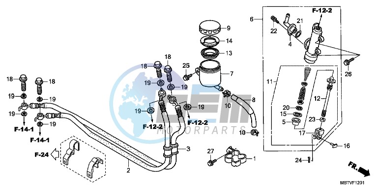 REAR BRAKE MASTER CYLINDER (XL1000VA)