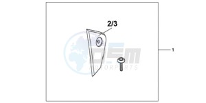 CBR1000RAA UK - (E / ABS MKH) drawing FAIRING SCUFF PAD