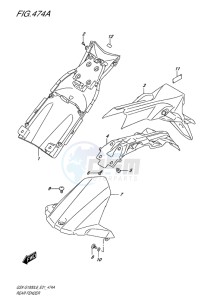 GSX-S1000F ABS EU drawing REAR FENDER