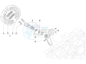 ZIP 50 4T 25 KMH NOABS E4 25kmh (EMEA) drawing Rear brake - Brake jaw