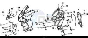 SYMPHONY SR 125 (AZ12W4-EU) (L7-M0) drawing FRONT COVER - FRONT INNER BOX