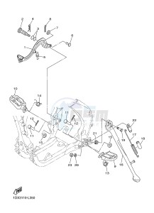 WR450F (1DX5) drawing STAND & FOOTREST