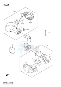 GSF650 (E21) Bandit drawing TURNSIGNAL LAMP (GSF650SAL1 E21)