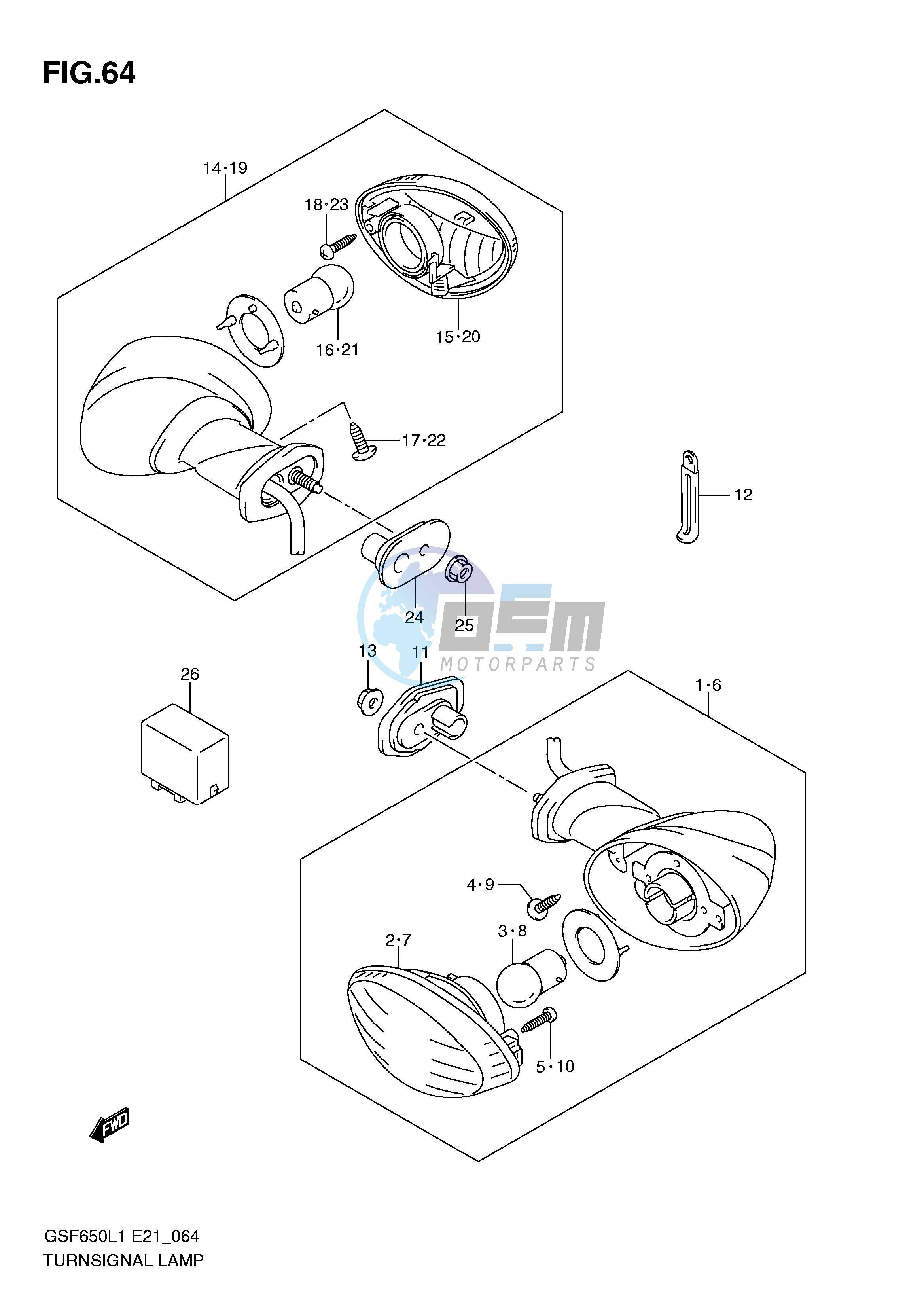 TURNSIGNAL LAMP (GSF650SAL1 E21)