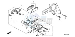 CB1000RB drawing REAR BRAKE CALIPER (CB1000R)