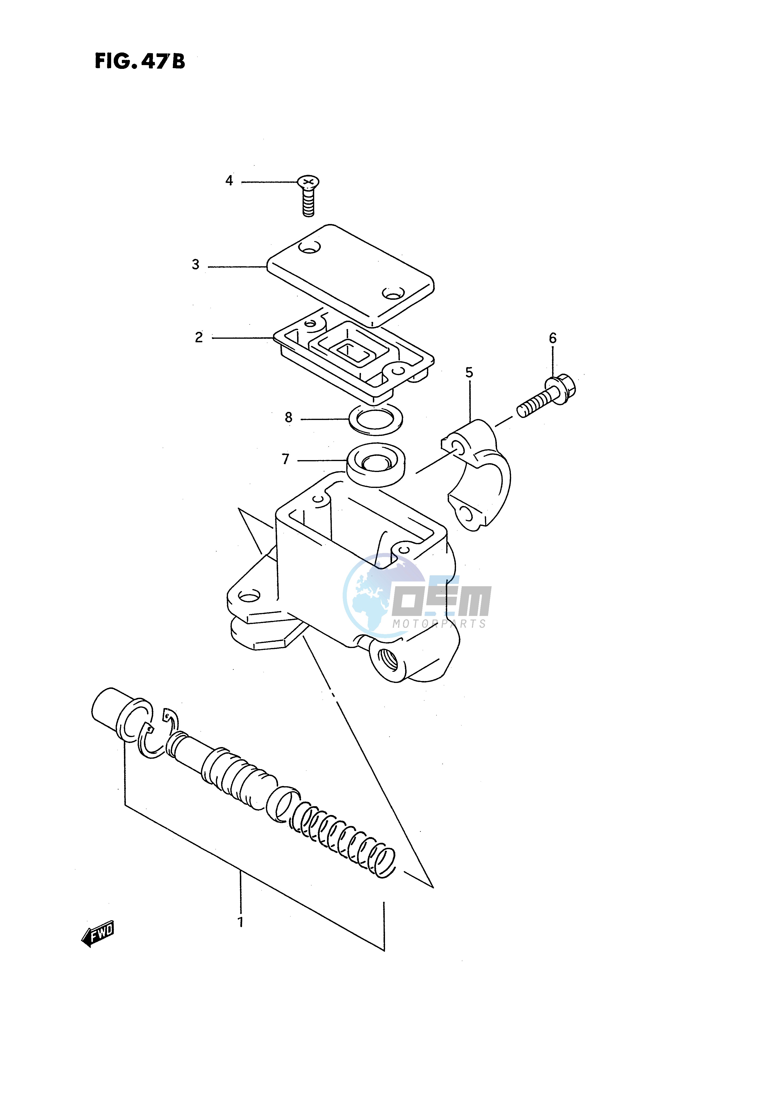 FRONT MASTER CYLINDER (MODEL S T)