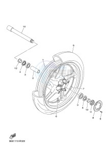 MTN1000 MT-10 (B678) drawing FRONT WHEEL