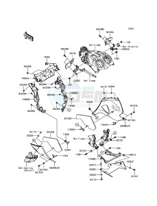 ZZR1400 ABS ZX1400JHF GB XX (EU ME A(FRICA) drawing Cowling Lowers