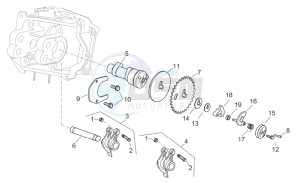 Scarabeo 250 Light e3 drawing Timing system