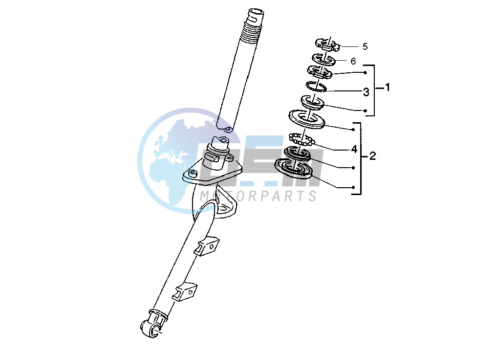 Steering bearing ball tracks