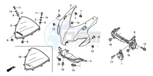 CBR1000RR drawing UPPER COWL