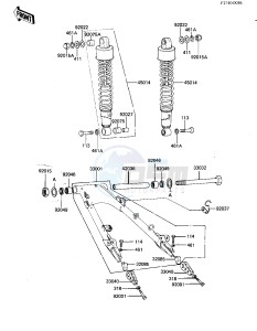 KZ 550 D [GPZ] (D1) [GPZ] drawing SWING ARM_SHOCK ABSORBERS