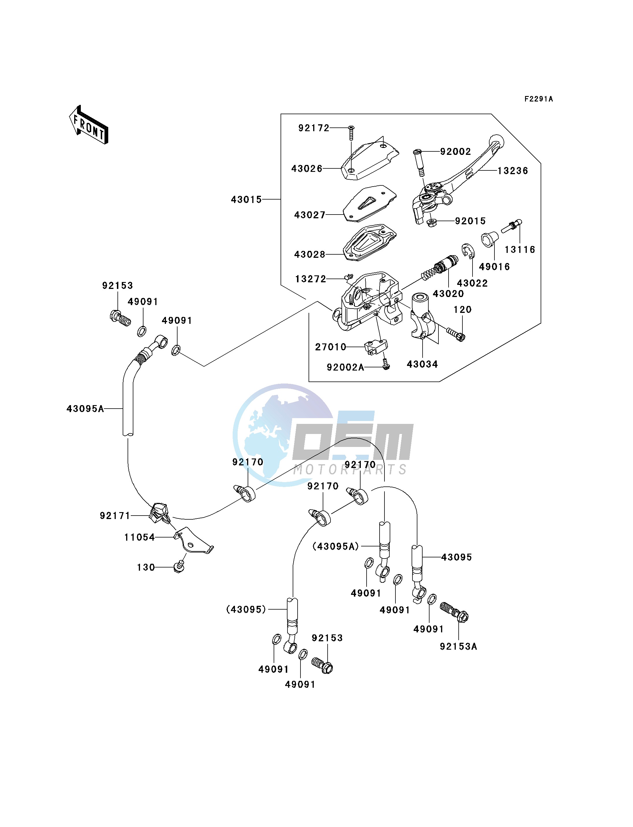 FRONT MASTER CYLINDER-- A9F- -