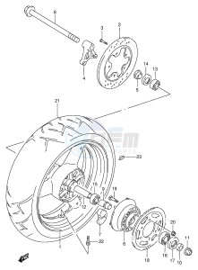 RF900R (E2) drawing REAR WHEEL (MODEL T V W)