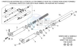 Scarabeo 50 2t (eng. Minarelli) drawing Front fork II