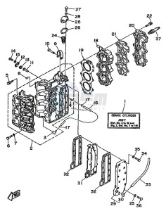 25J drawing CYLINDER--CRANKCASE