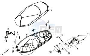 SYMPHONY 125 SR drawing HELMET BOX