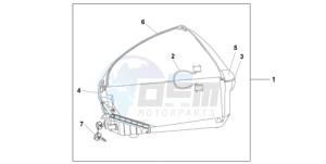 XL700VA9 UK - (E / ABS MKH) drawing 45L TOPBOX VERNIER GREY METALLIC