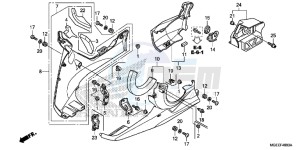 VFR1200FDF VFR1200F Dual Clutch E drawing LOWER COWL