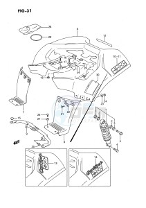 LT80 (P28) drawing REAR FENDER (MODEL H J K)