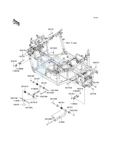 KRF 750 M [TERYX 750 FI 4X4 NRA OUTDOORS] (M9F9) M9F drawing ENGINE MOUNT