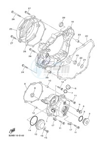 YZ250FX (B29C B29D B29E B29E B29F) drawing CRANKCASE COVER 1