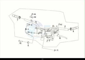 FIDDLE II 50 EFI (AF05W6-EU) (M2) drawing CABLE - SWITCH - HANDLE LEVER