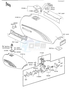 KZ 750 K [LTD BELT] (K1-K2 K2 CAN ONLY) [LTD BELT] drawing FUEL TANK