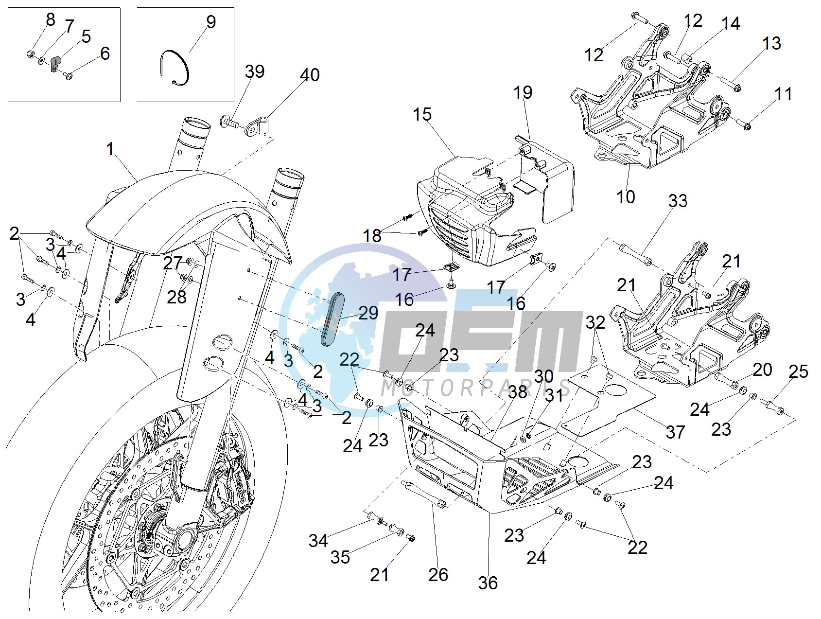 Front mudguard-Pillar