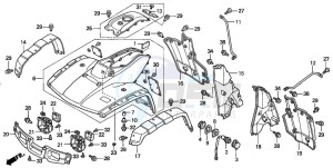 TRX350TM RANCHER drawing FRONT FENDER