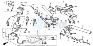 CBR900RE drawing HANDLE PIPE/TOP BRIDGE