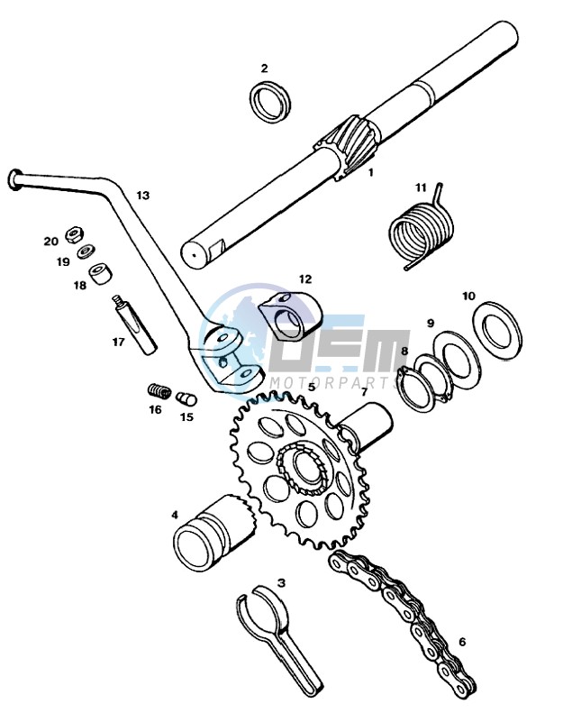 Strarter mechanism kickstart