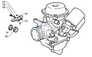 ET4 125 Leader drawing Carburettor throttle