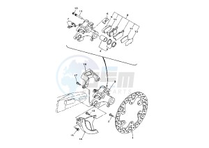 YZ F 250 drawing REAR BRAKE CALIPER