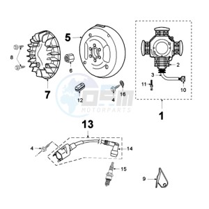 FOX LNA 2 drawing FLYWHEEL MAGNETO WITHOUT PICKUP COIL