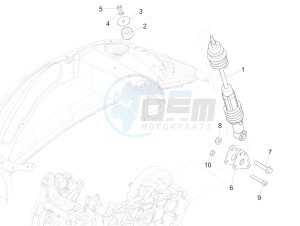 PRIMAVERA 150 4T 3V IE NOABS E3 (NAFTA) drawing Rear suspension - Shock absorber/s