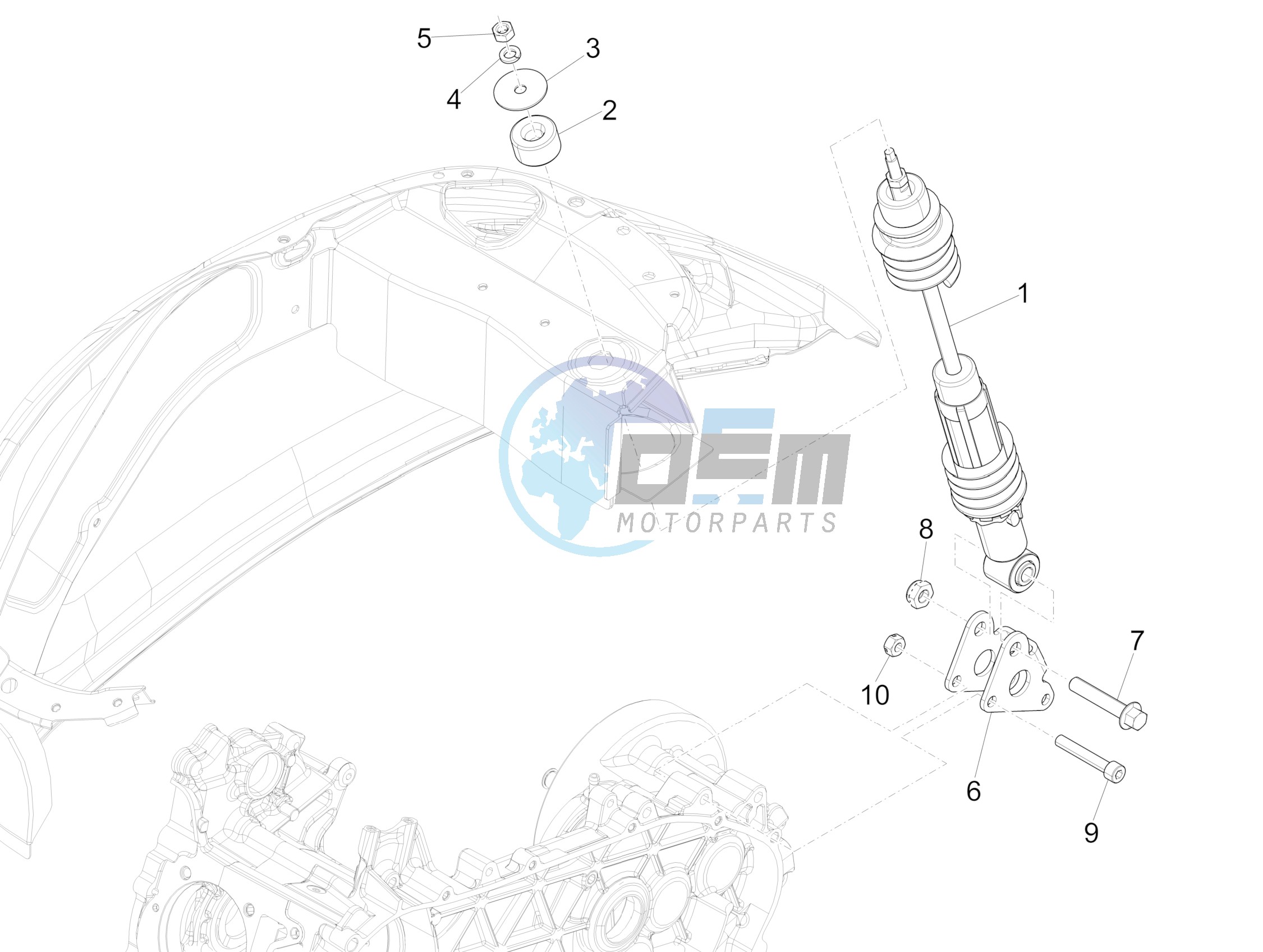 Rear suspension - Shock absorber/s