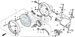 CB250 drawing HEADLIGHT