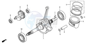 TRX350FE RANCHER 4X4 ES drawing CRANKSHAFT/PISTON