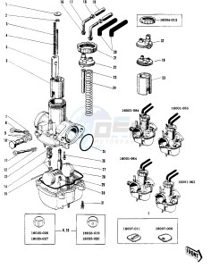 W1 W2 TT SS [COMMANDER) (TT-SS ) 650 [COMMANDER) drawing CARBURETORS -- W2SS_W2TT- -