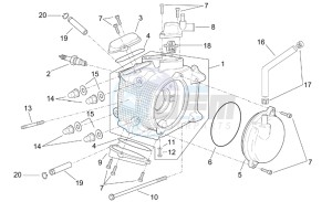 Leonardo 250 st (eng. Yamaha) drawing Engine head