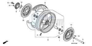 CB1300SA9 Australia - (U / ABS BCT MME TWO) drawing FRONT WHEEL