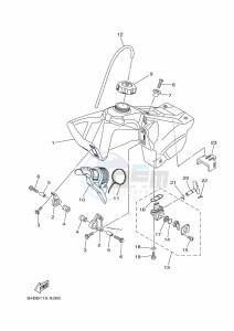 YZ85LW YZ85 (B0GG) drawing FUEL TANK