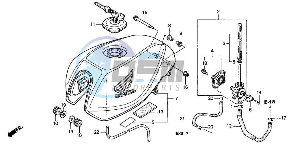 FUEL TANK (CB600F2/F22)