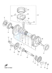 YZ250F (1SMD 1SMF 1SMG 1SMH) drawing CRANKSHAFT & PISTON