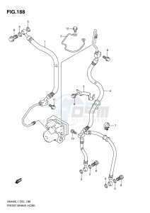 AN400 (E2) Burgman drawing FRONT BRAKE HOSE (AN400AL1 E24)