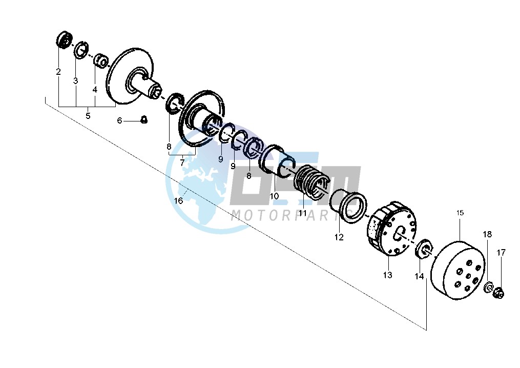 Driven pulley