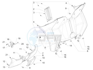 MP3 300 LT Sport ABS drawing Front glove-box - Knee-guard panel