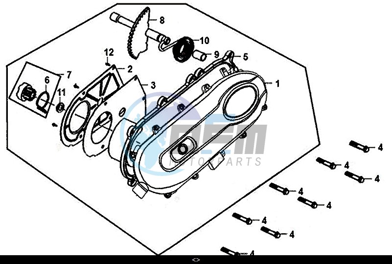 L. CRANK CASE COVER